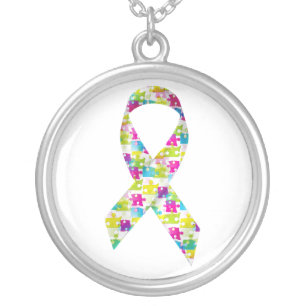 Autism Silver Plated Necklace