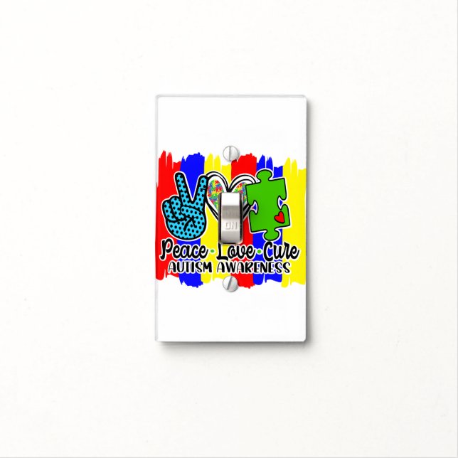 Autism Single Toggle Light Switch Cover (In Situ)