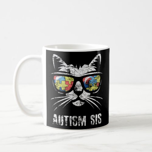 Autism Sister Autism Awareness Month Support Accep Coffee Mug