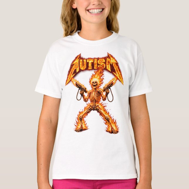 Autism Skeleton Funny Oddly Specific Dank Meme T-Shirt (Front)