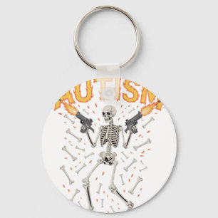 Autism Skeleton Funny Oddly Specific Meme Autistic Keychain
