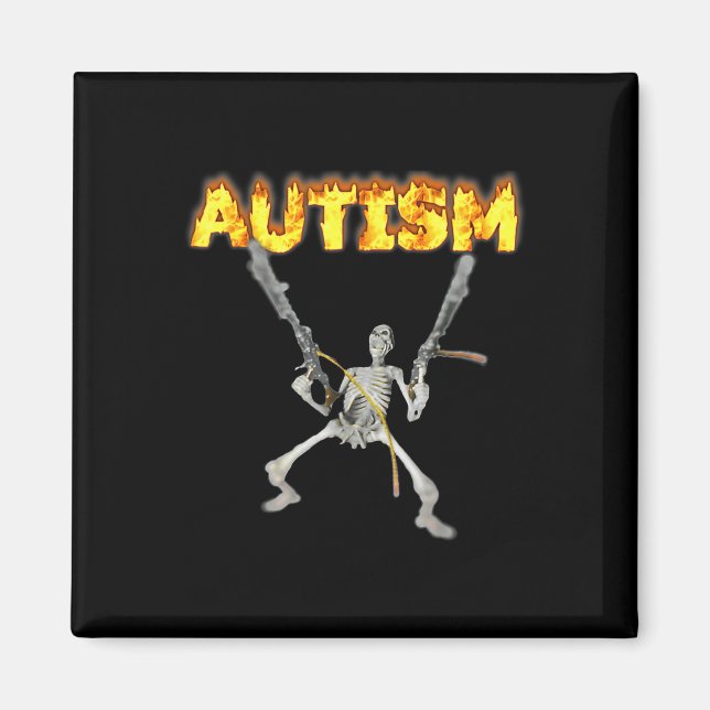Autism Skeleton Meme  Magnet (Front)