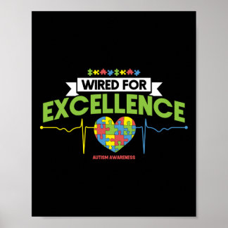 Autism Son Child Daughter Wired For Excellence Poster