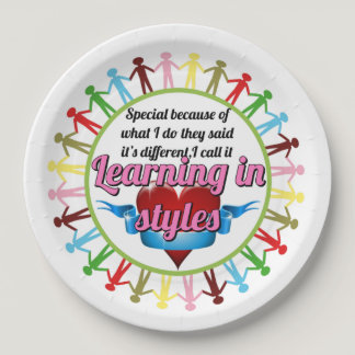 Autism special education paper plates