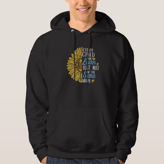 Autism Special Education Teacher Sunflower Tee Wom (Front)