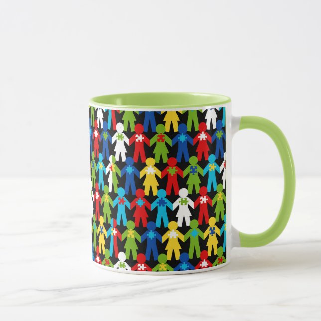 Autism Spectrum Awareness Puzzle Coffee Cup Mug (Right)