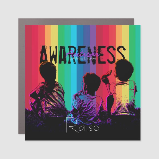 Autism Spectrum Disorder Awareness Car Magnet (Front)