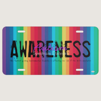 Autism Spectrum Disorder Awareness License Plate