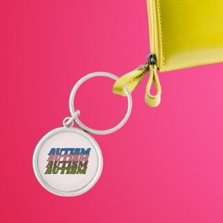 Autism Spectrum Disorder fun colorful Keychain