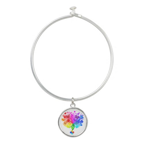 Autism Spectrum Tree Bangle Bracelet