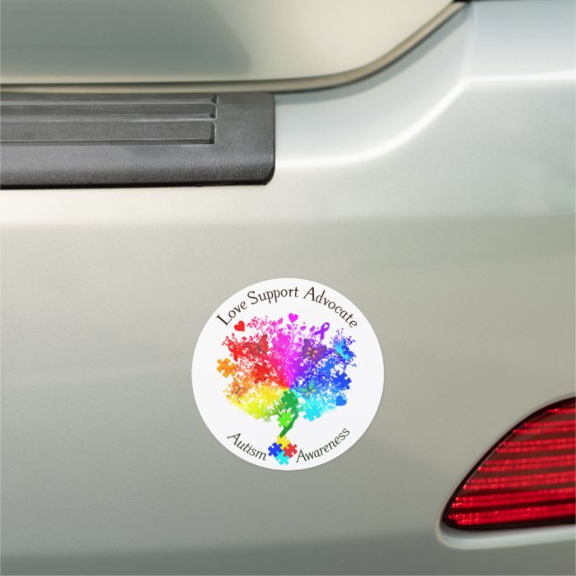 Autism Spectrum Tree Car Magnet (In Situ)