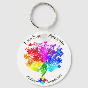 Autism Spectrum Tree Keychain