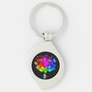 Autism Spectrum Tree Keychain