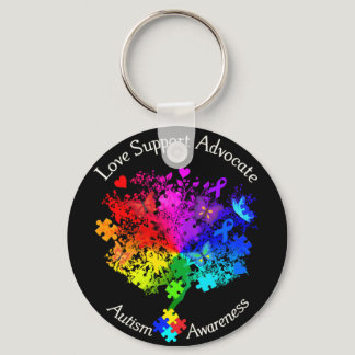 Autism Spectrum Tree Keychain