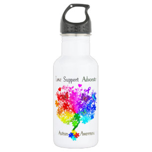 Autism Spectrum Tree Stainless Steel Water Bottle