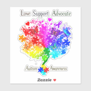 Autism Spectrum Tree Sticker