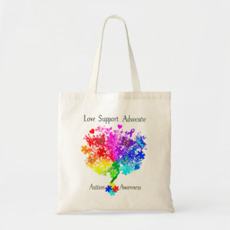 Autism Spectrum Tree Tote Bag