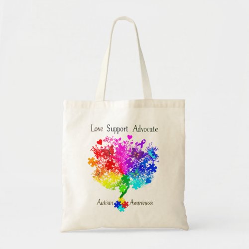 Autism Spectrum Tree Tote Bag