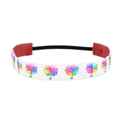 Autism Spectrum Trees Athletic Headband