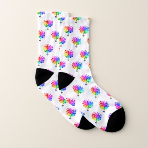 Autism Spectrum Trees Socks