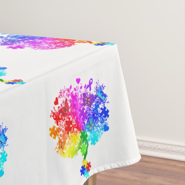 Autism Spectrum Trees Tablecloth (In Situ)