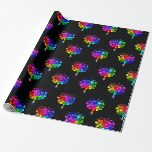 Autism Spectrum Trees Wrapping Paper