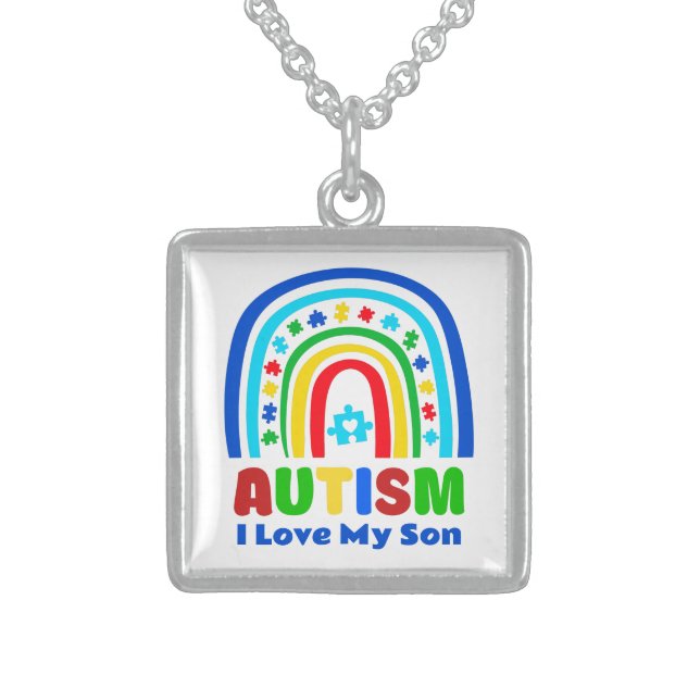 Autism Sterling Silver Necklace (Front)