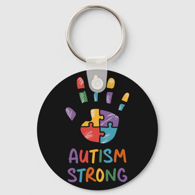 Autism Strong Keychain (Front)