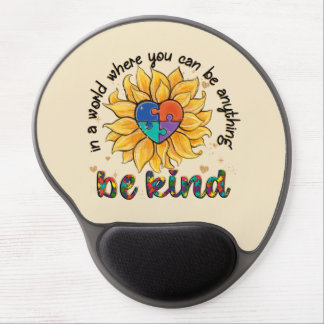 Autism Sunflower Be Kind Gel Mouse Pad