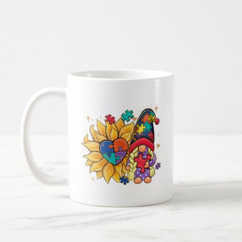 Autism Sunflower Gnome Baby  Coffee Mug