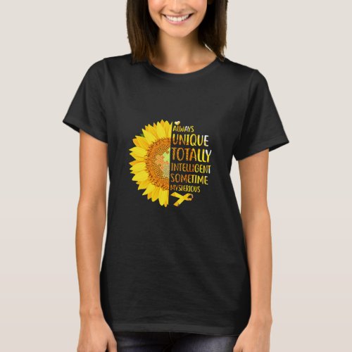 Autism Sunflower Unique Totally Intelligent Myster T_Shirt