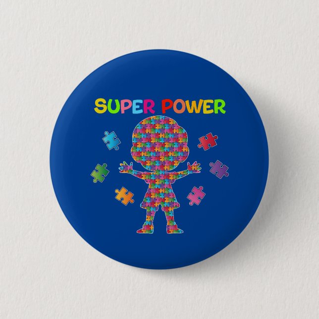 Autism, Super Power Button (Front)