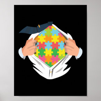 Autism Superhero Special Education Teacher Poster