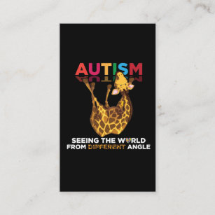 Autism Support Different Angle Autistic Awareness Business Card