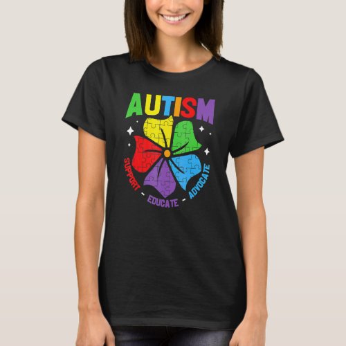 Autism Support Kids For Mom Dad Autism Awareness T-Shirt