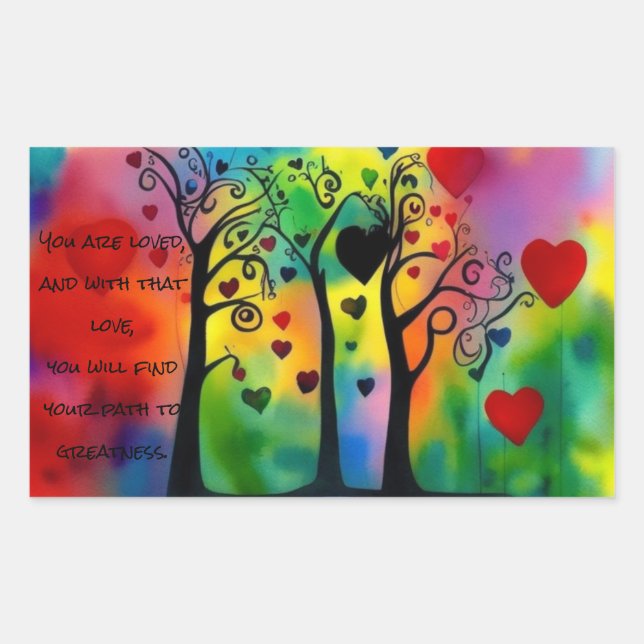 Autism support - Path to Greatness Rectangular Sticker (Front)