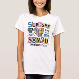 Autism Support Squad It's OK To Be Different Heart T-Shirt