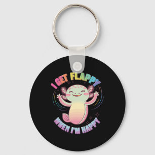 Autism Support Stimming Axolotl I Get Flappy When Keychain