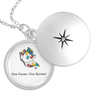 Autism Symbol Locket Necklace