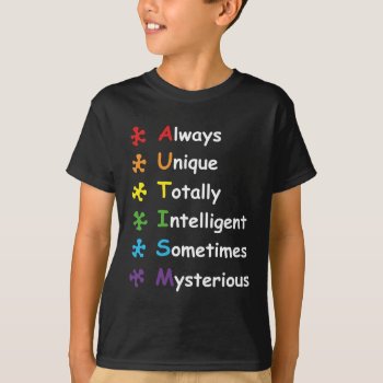 Autism T-shirt by Luis2u4u at Zazzle