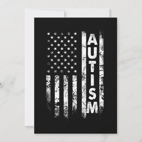 Autism T_Shirt American Flag Grunge Save The Date