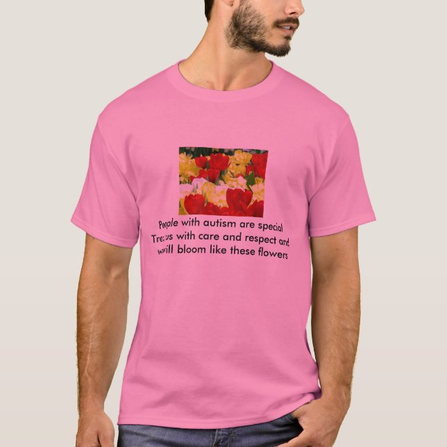 Autism T-Shirt, Flowers T-Shirt (Front)