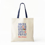 Autism Teacher Alphabet Personalized Tote Bag Autism Teacher Alphabet Personalized Tote Bag