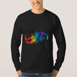 Autism Teacher Autism Rainbow Infinity Symbol Asd T-Shirt