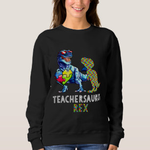 Autism Teacher Dinosaur Teachersaurus Rex Active Sweatshirt