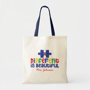Autism Teacher Inspirational Quote Tote Bag