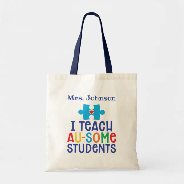 Autism Teacher Personalized Tote Bag | Zazzle