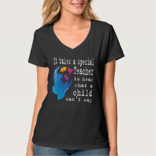 Autism Teacher Piece Special Child Womens Autistic T-Shirt