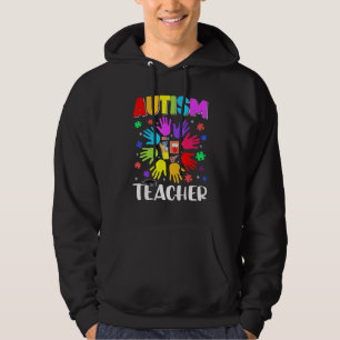 Autism Teacher Puzzle Autism Awareness Autistic Su Hoodie