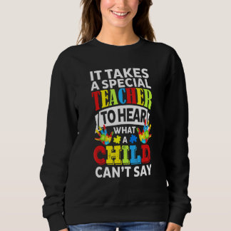 Autism Teacher Puzzle Piece Special Child Autistic Sweatshirt